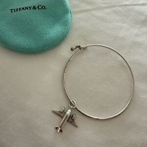 Tiffany bracelet with plane charm, sterling silver